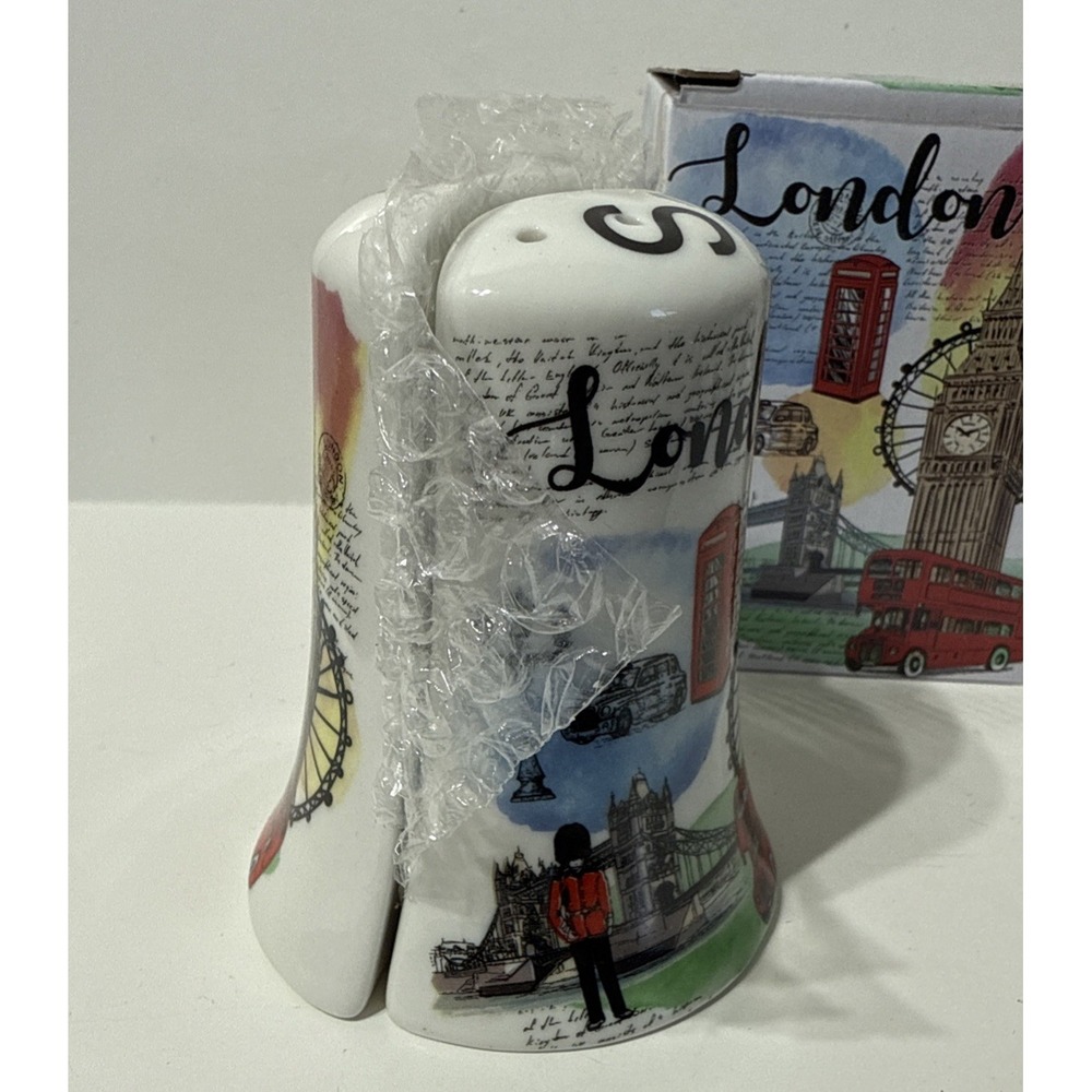 Royal Gifts London Salt & Pepper Shakers Nested‎ Ceramic New Boxed ZA Products